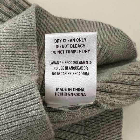 Womens Gray Batwing Sleeve Wrap Sweater Dress Belted Cutout Back size Large - Picture 14 of 15